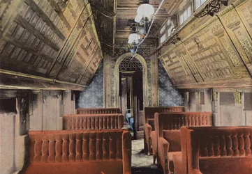 Het Interieur Van Een Slaapwagen